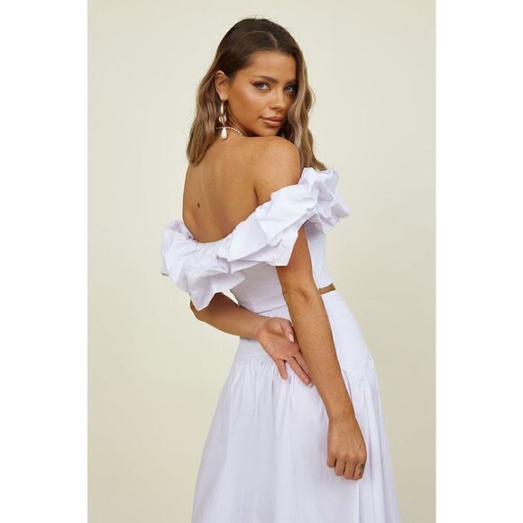 SEVEN WONDERS SAVANNAH CROP TOP WHITE SIZE M - Picture 5 of 9